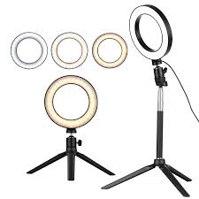 Andoer Led Ring Light 6 Inch Dimmable With Stand 3 Colors 360 Rotary Usb Powered Streaming Light For Vlogging Youtube Video Shooting Make Up Selfie Andoer Com