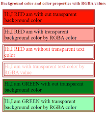 css color transpa how does