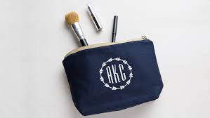 easy monogrammed cosmetic bag by amber