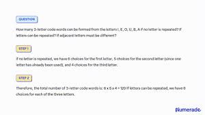 solved how many 3 letter code words
