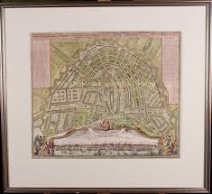 old map of amsterdam original engraving