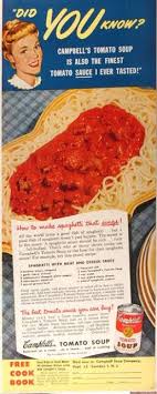 You can make it with your favourite vegetables. Campbell S Tomato Soup Spaghetti With Meat And Cheese Sauce My Mother In Law Actually Made This For Y Campbells Soup Recipes Retro Recipes Vintage Cooking
