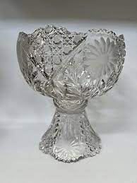 Vintage Etched Cut Glass Crystal Two