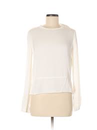 Details About Sandro Women White Long Sleeve Blouse Sm