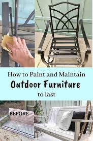 paint and maintain outdoor furniture