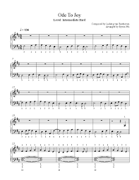 Practice piano fingering by learning how to play ode to joy only by reading finger numbers. Ode To Joy By Ludwig Van Beethoven Piano Sheet Music Intermediate Level