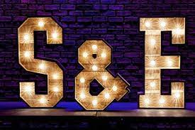 4ft Light Up Letters And Rustic