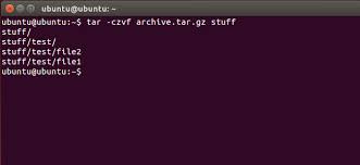 extract files using the tar command