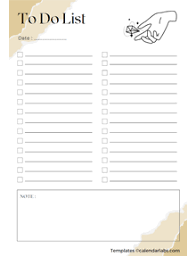 cute to do list template free