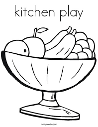 Color the words with their corresponding colors. Kitchen Play Coloring Page Twisty Noodle