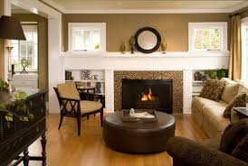 Eye Catching Tile In Front Of Fireplace