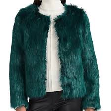 Barneys New York Faux Fur Crop Jacket
