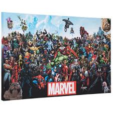marvel heroes villains canvas wall