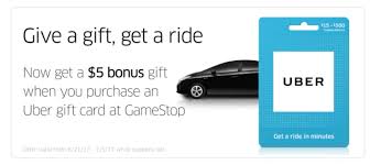 Check spelling or type a new query. 20 Uber Gift Card For 15 At Gamestop