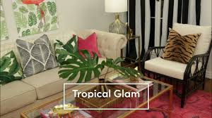 a tropical glam living room you
