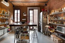 Large industrial kitchen with hardwood flooring and white walls. 18 Industrial Kitchen Ideas Photos Of Cool Industrial Style Kichens Apartment Therapy