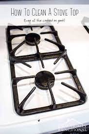 How To Really Clean A Stove Top (Even All The Baked On Gunk!) – Practically  Functional
