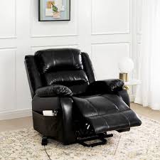 faux leather electric recliner