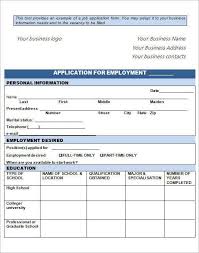 5 Free Blank Employment Application Template Printable