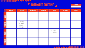 eometric duotone workout calendar