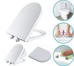 Toilet Seat Soft Close White D Shape