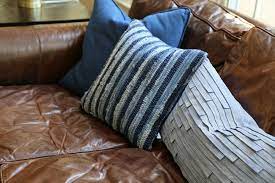 The Right Pillows For A Leather Sofa