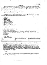 Guidelines for writing formal lab reports  science lab report
