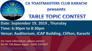 ca toastmasters club karachi presents