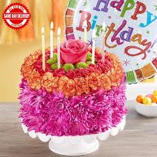 birthday flower cake send birthday