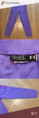 Under Armour Girls Size Large Purple Sweatpants Very Good