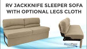 rv jackknife sleeper sofa with optional