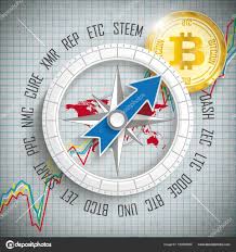 Compass Bitcoin Crypto Currency Stock Vector Limbi007