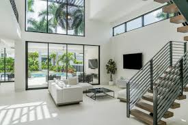 sleek modern home interior patio