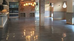commercial polished concrete with black dye
