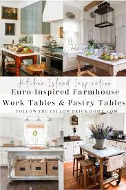 farmhouse work tables and pastry tables