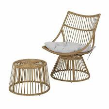 Apulia Outdoor Wicker Chair And Side