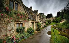 hd wallpaper rain village england