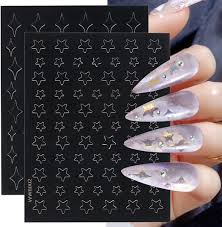 6 sheets airbrush nail stickers nail