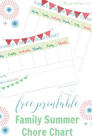 Family Summer Cleaning Schedule Free Printable The