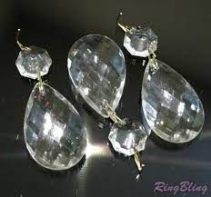 3 X Replacement Chandelier Crystal Pear