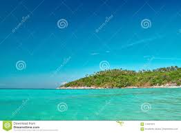 Beautiful Sea Landscape Turquoise Clear Water Blue Sky Tropical