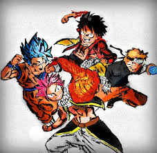 Team gon gets 2 hours of prep and knowledge of all of goku's abilities. Goku Natsu Naruto And Luffy Crossover By Midoriblue1714 On Deviantart