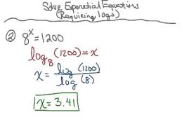 Exponential Equations Requiring Logs