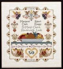 Anniversary Wedding Sampler Cross Stitch Chart