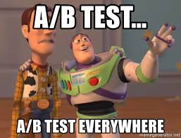 buzz lightyear a/b test meme