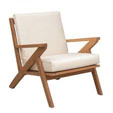 Chair With Beige Cushion Patio Chairs
