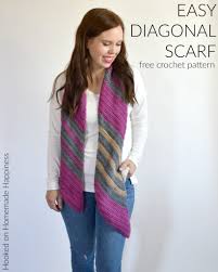 easy diagonal scarf crochet pattern