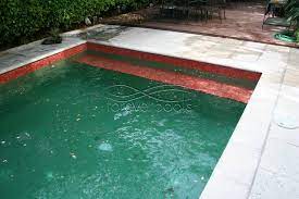 Green Red Glass Tile Pool Asian