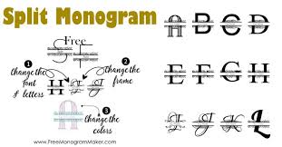 free split monogram font maker create