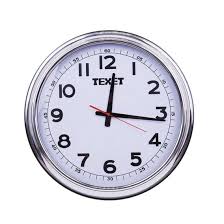 Texet Large Chrome Indoor Wall Clock